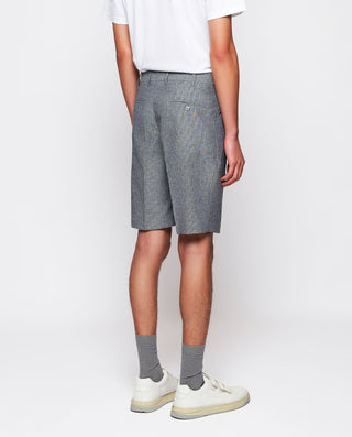 Bermuda gris y blanco mezcla de lino y by MIRTO