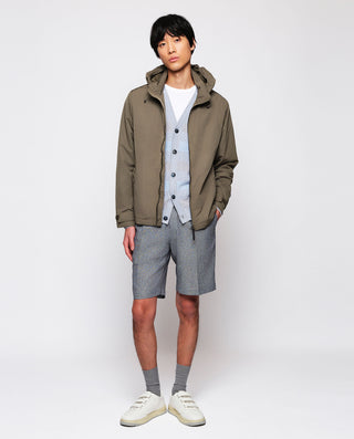 Cortavientos verde caqui capucha extraíble by MIRT