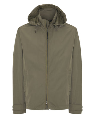 Cortavientos verde caqui capucha extraíble by MIRT