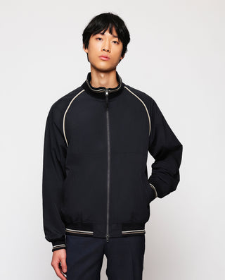 Cazadora Bomber azul oscura con ribetes by MIRTO