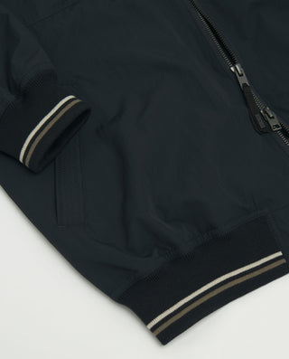 Cazadora Bomber azul oscura con ribetes by MIRTO