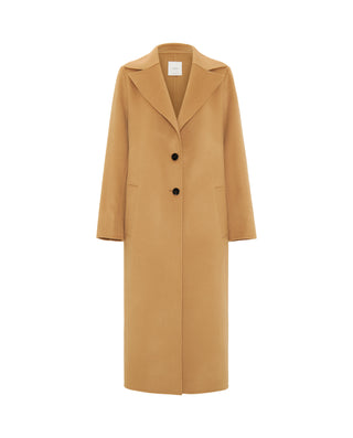 Abrigo de lana y cashmere camel by MIRTO