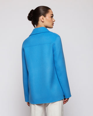 Chaquetón doble faz azul de lana cashmere by MIRTO | 04040_0050_2