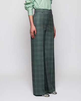 Pantalón traje verde de cuadros by MIRTO | 04115_0050_1