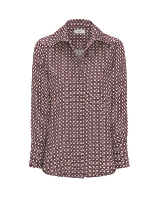 Blusa fluida estampado geométrico morado by MIRTO