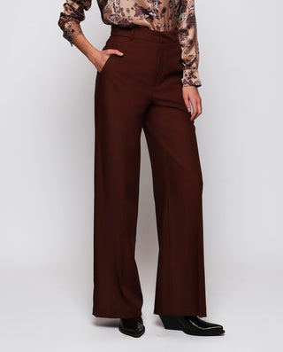 Pantalón de traje marrón de lana by MIRTO | 04164_0050_1