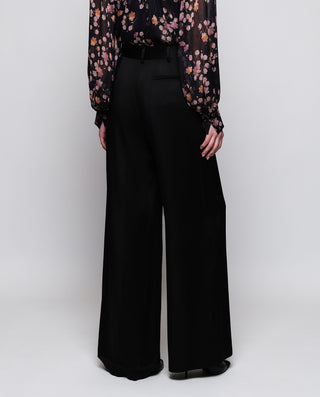 Pantalón de traje negro en satén by MIRTO | 04166_0050_2