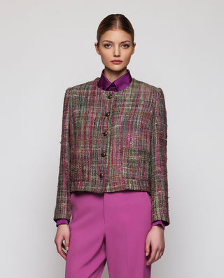 Chaqueta de tweed multicolor by MIRTO | 04179_0050_1