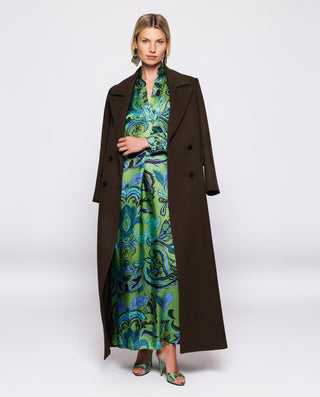 Vestido estampado paisley ornamental verde by MIRT