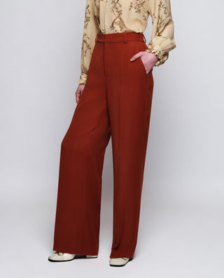 Pantalón de traje fluido marrón caramelo by MIRTO | 04213_0050_1