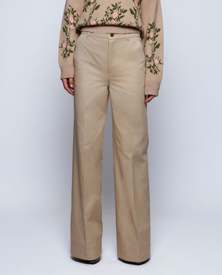 Pantalón camel de algodón by MIRTO | 04219_0051_1