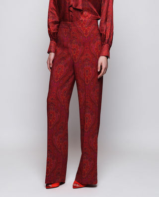Pantalón rojo estampado paisley by MIRTO | 04228_0050_1