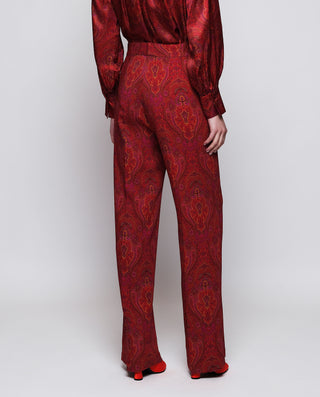 Pantalón rojo estampado paisley by MIRTO | 04228_0050_2
