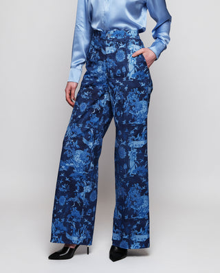 Pantalón denim estampado toile de jouy by MIRTO | 04231_0050_1