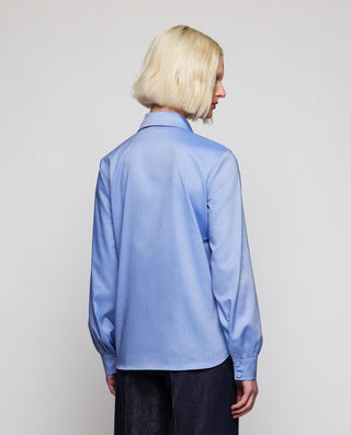 Camisa azul algodón elástico by MIRTO | 04274_0050_2