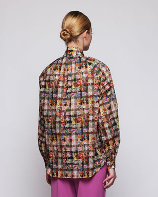 Camisa multicolor floral de algodón by MIRTO | 04286_0050_2