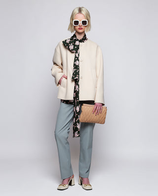 Camisa verde estampado floral  con maxi lazad by M | 04303_0050_3