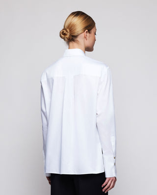 Camisa blanca esmoquin de algodón by MIRTO | 04305_0050_2