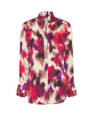 Blusa rojo y morado estampado ikat by MIRTO | 04319_0050_4