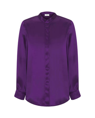 Blusa morada de seda by MIRTO | 04323_0050_4