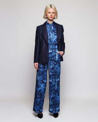 Blusa azul toile de jouy