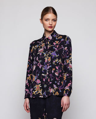 Blusa azul estampado floral multicolor by MIRTO | 04337_0050_1