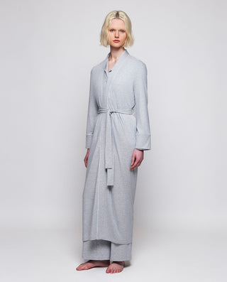 Bata gris de punto modal by MIRTO | 04435_0050_1