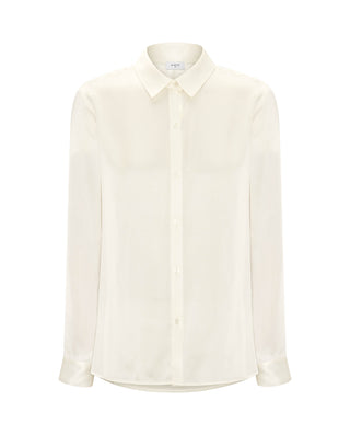 Blusa blanca de seda