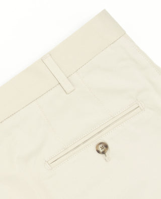 Pantalón regular fit algodón stretch beige