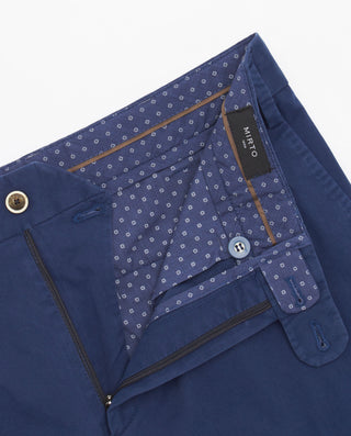 Pantalón regular fit algodón stretch azul