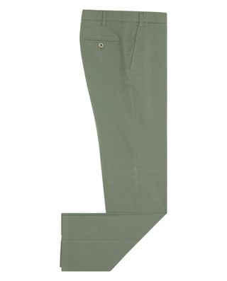 Pantalón regular fit algodón stretch verde
