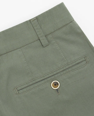 Pantalón regular fit algodón stretch verde