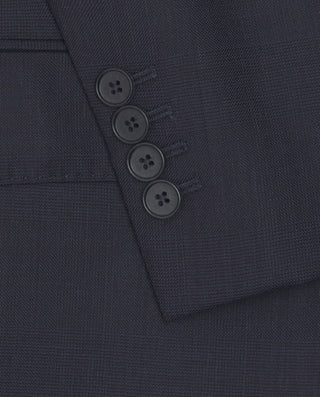 Traje azul marino de lana cuadro Príncipe de Gales
