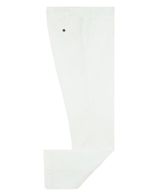 Pantalón regular fit algodón stretch tono blanco