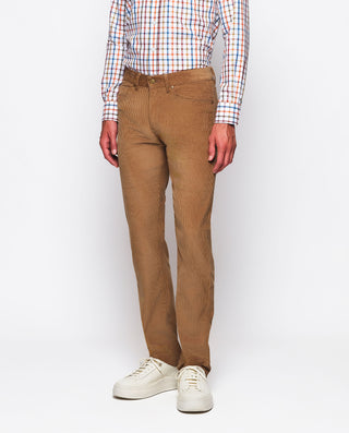 Pantalón casual tostado 5 bolsillos de pana by MIR | 04908_0050_1