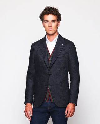 Chaqueta azul marino mezcla de lana by MIRTO | 04926_0050_1