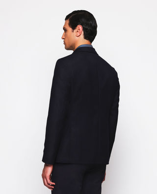 Chaqueta azul oscuro de lana estructura by MIRTO | 04993_0050_2