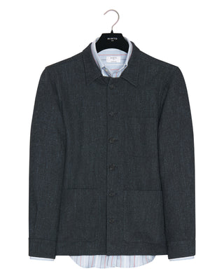 Sobrecamisa azul marino efecto denim by MIRTO