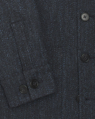 Sobrecamisa azul marino efecto denim by MIRTO