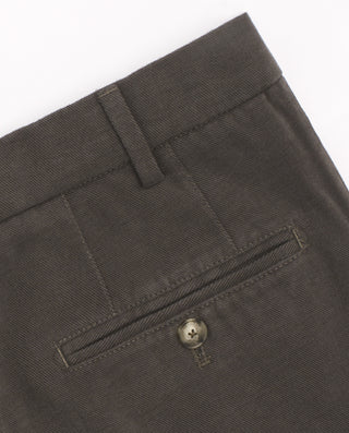 Taupe brown cotton chino trousers