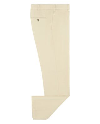 Ivory cotton chino trousers