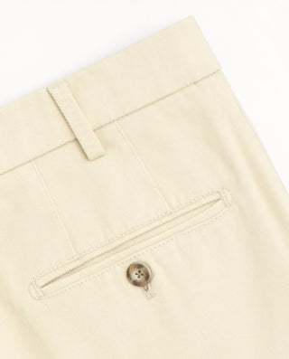 Ivory cotton chino trousers