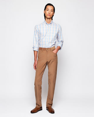 Pantalón 5 bolsillos micropana tostado by MIRTO