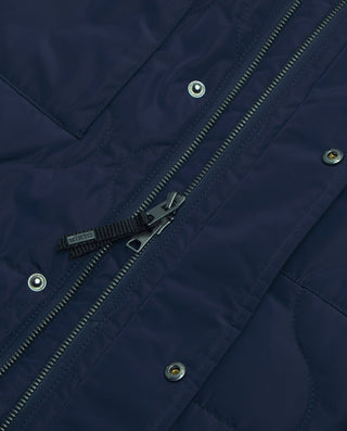 Navy blue quilted field jacket