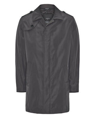 Dark gray technical fabric gabardine