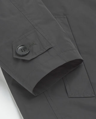 Dark gray technical fabric gabardine