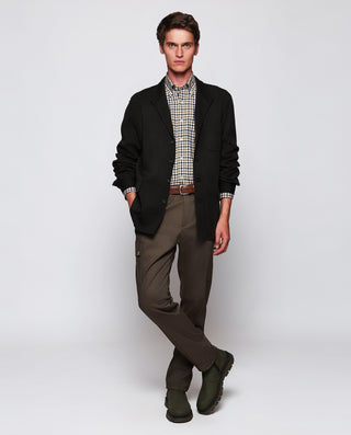 Green plaid casual shirt