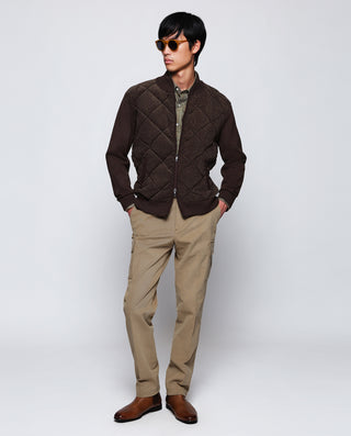 Khaki checked casual shirt