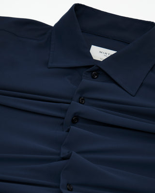 Camisa vestir técnica tailored fit marino