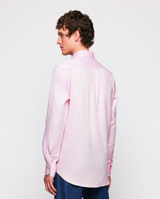 Fuchsia cotton casual shirt